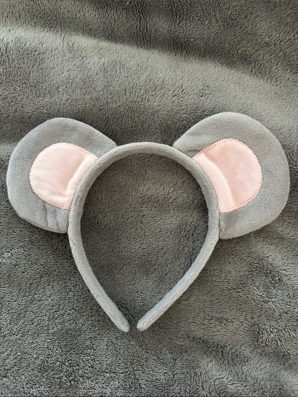 Plush Mouse Ear Headband- EUC